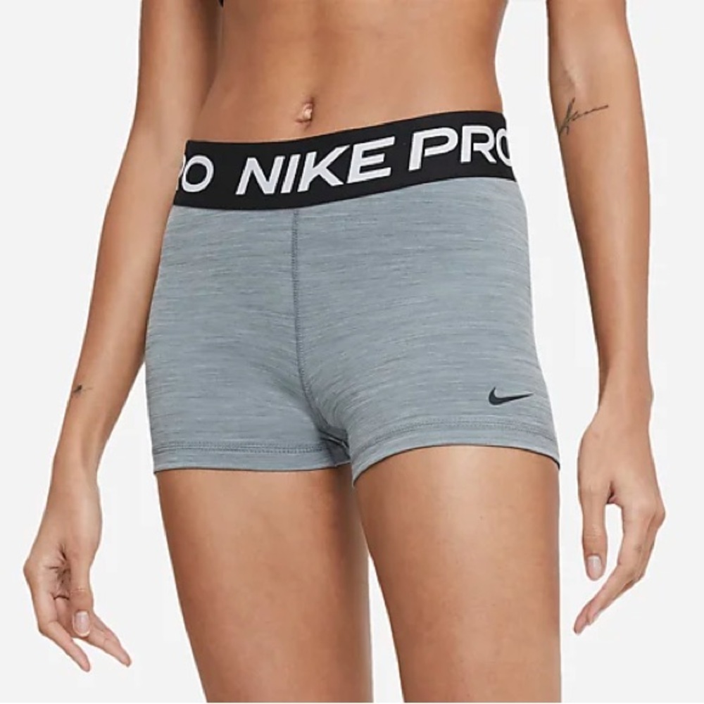 NIKE Pro | Women’s Dri Fit 3 inch shorts | smoke gray | size M